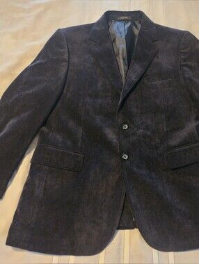 Source Unknown Men's Dark Blue Corduroy Sport Coat